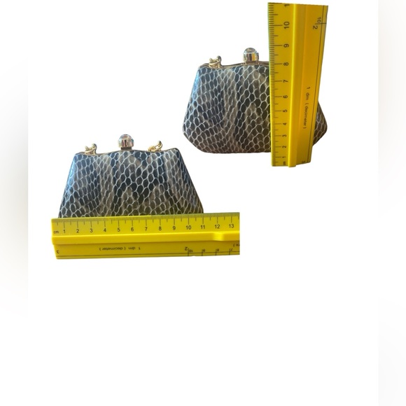 Mini bag / gold plated /faux skin - Picture 6 of 10